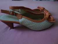 Ładne, eleganckie pantofle damskie letnie - rozmiar 36