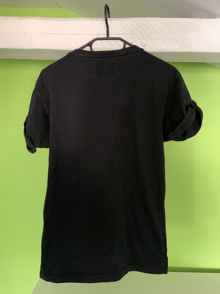 koszulka czarna męska t-shirt S