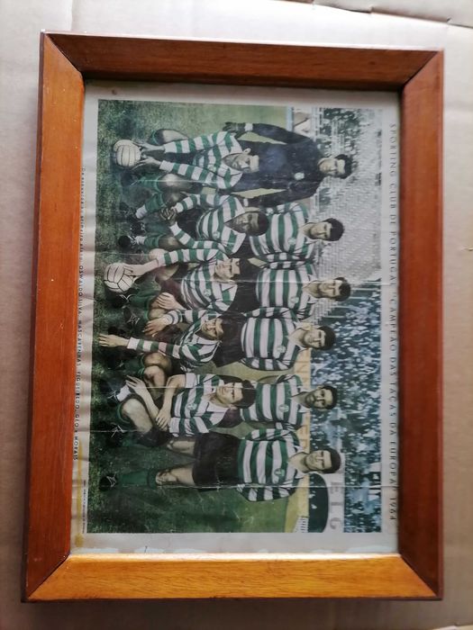Moldura c/Separata SPORTING Campeão da Taça das Taças 1964 ORIGINAL