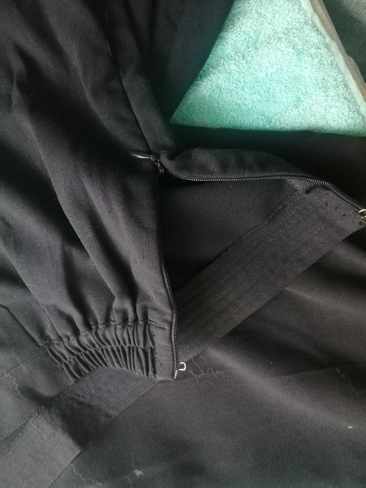 GRANATOWE spodnie na kant