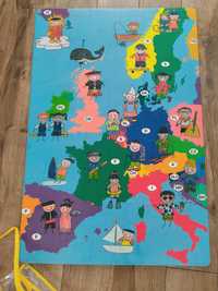 Mata edukacyjne puzzle piankowe mapa Europy