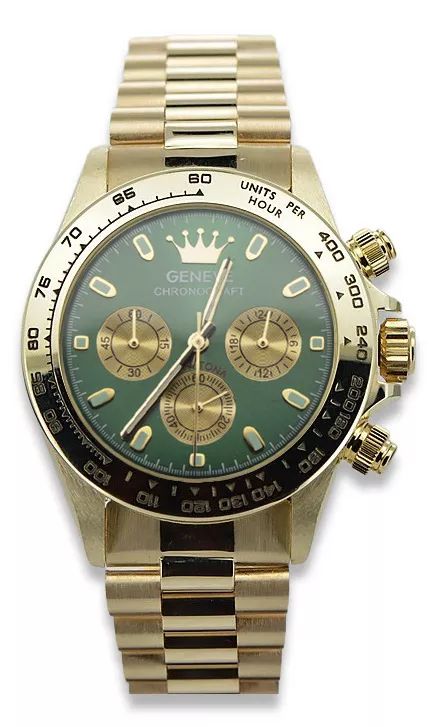 Złoty zegarek z bransoletą męski 14k Geneve mw014ydgr&mbw015y Katowice