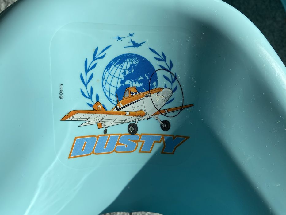 Disney Dusty Zestaw: nocnik, schodek, podkładka Niebieski Stan bdb