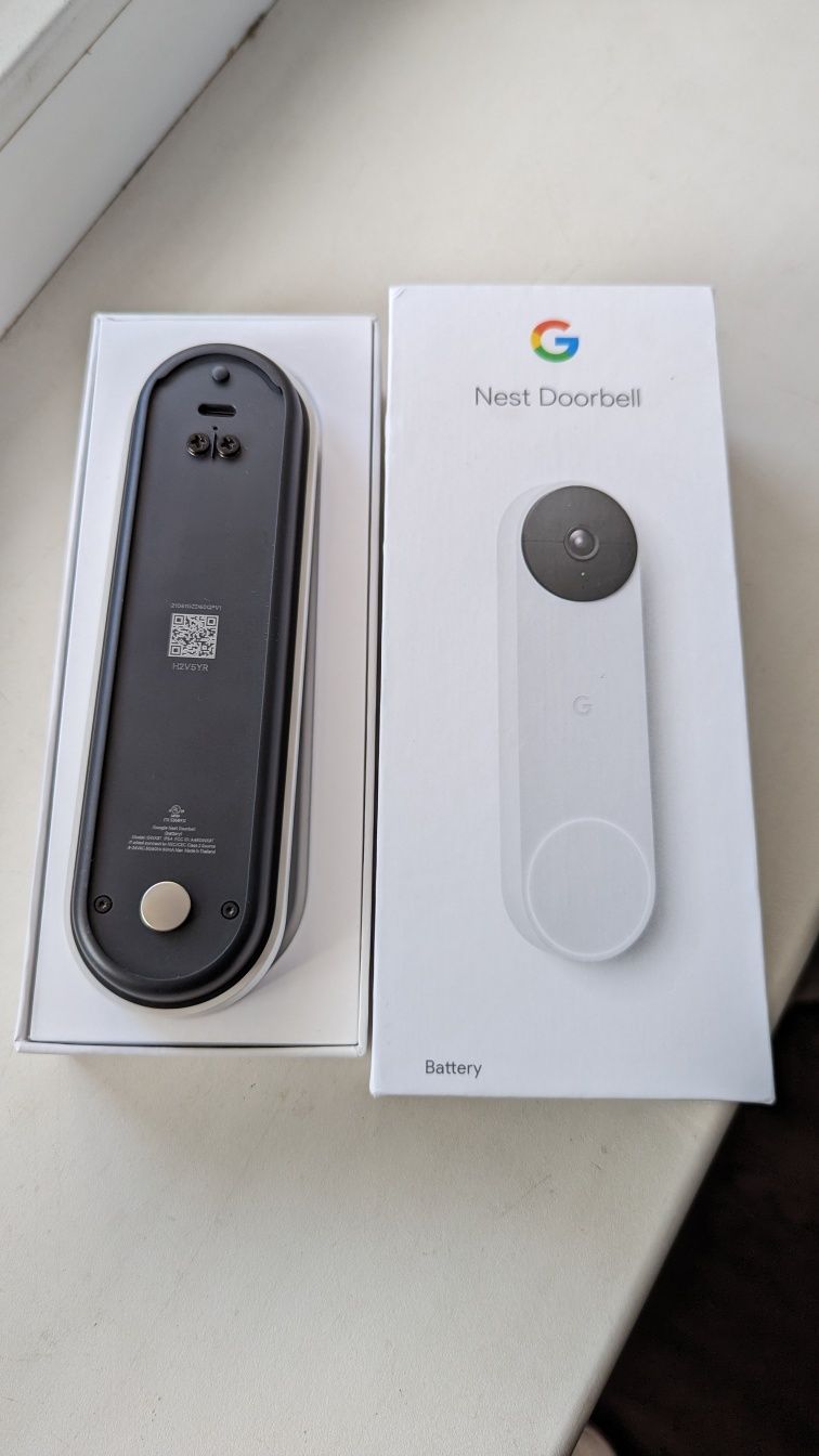 Звонок Google Nest Hello video DoorBell Battery White