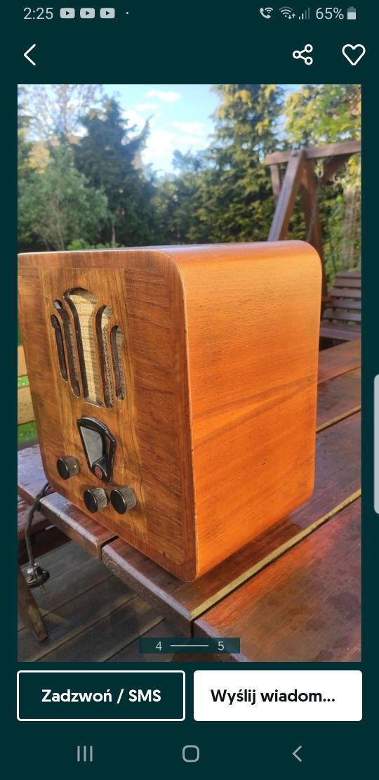 Z 1939 roku Sprawne Radio Philips Stan Kolekcjonerski