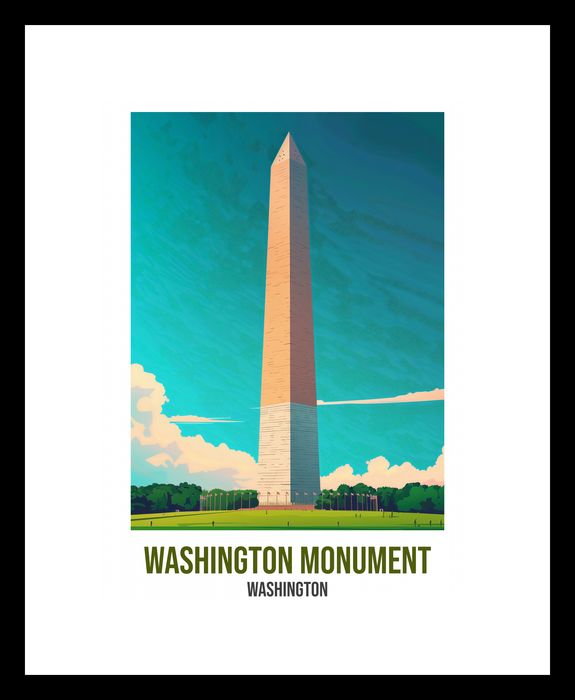 Plakat 13x18cm Washington Monument, Washington
