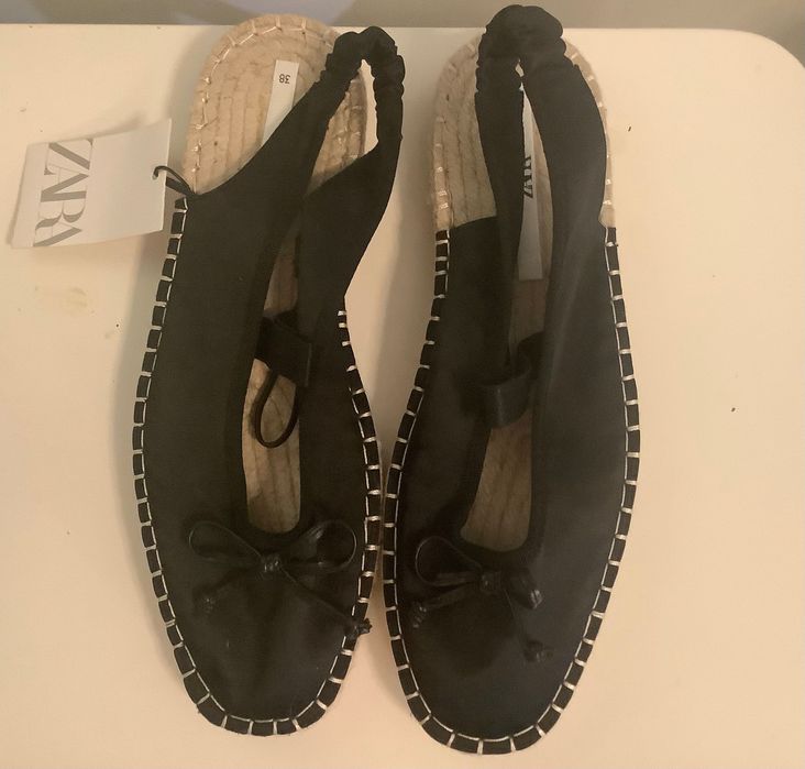 Эспадрильи черные Zara 38 р.