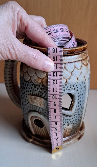 Podgrzewacz, kominek, świecznik ceramiczny "kufel"
