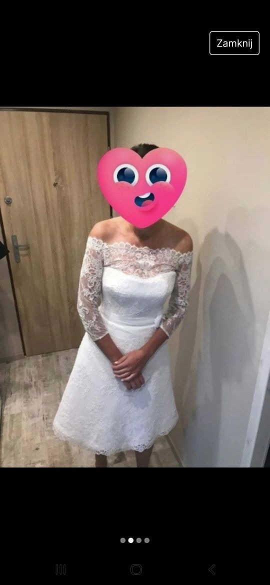 Krótka suknia ślubna