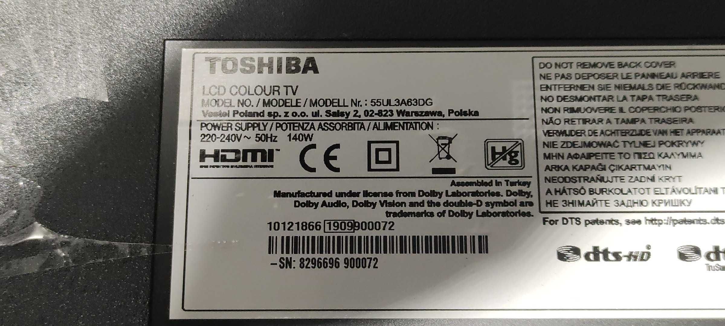 TOSHIBA 55UL3A63DG Placas / Boards