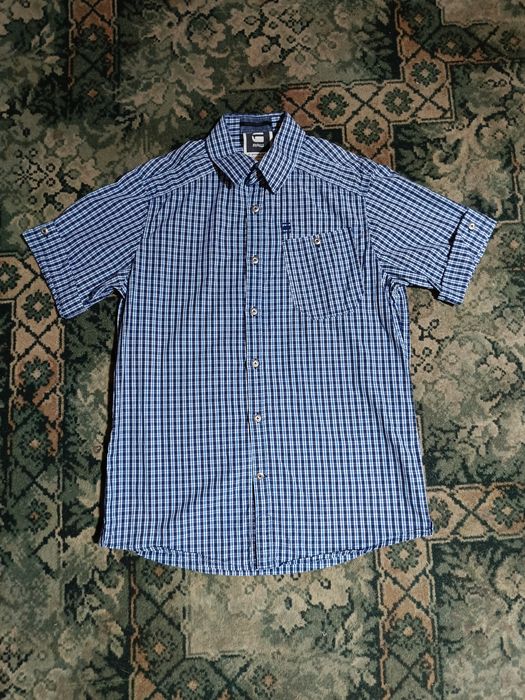 Модна Чоловіча Рубашка (принт клітинка) Бренд G-Star Raw