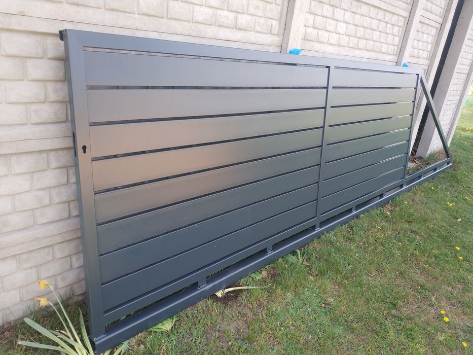 Brama wjazdowa, dwuskrzydłowa, OCYNKOWANA OGNIOWO,lakier proszkowy