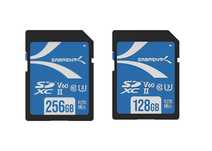 Cartão memória UHS-II 256gb + 128gb