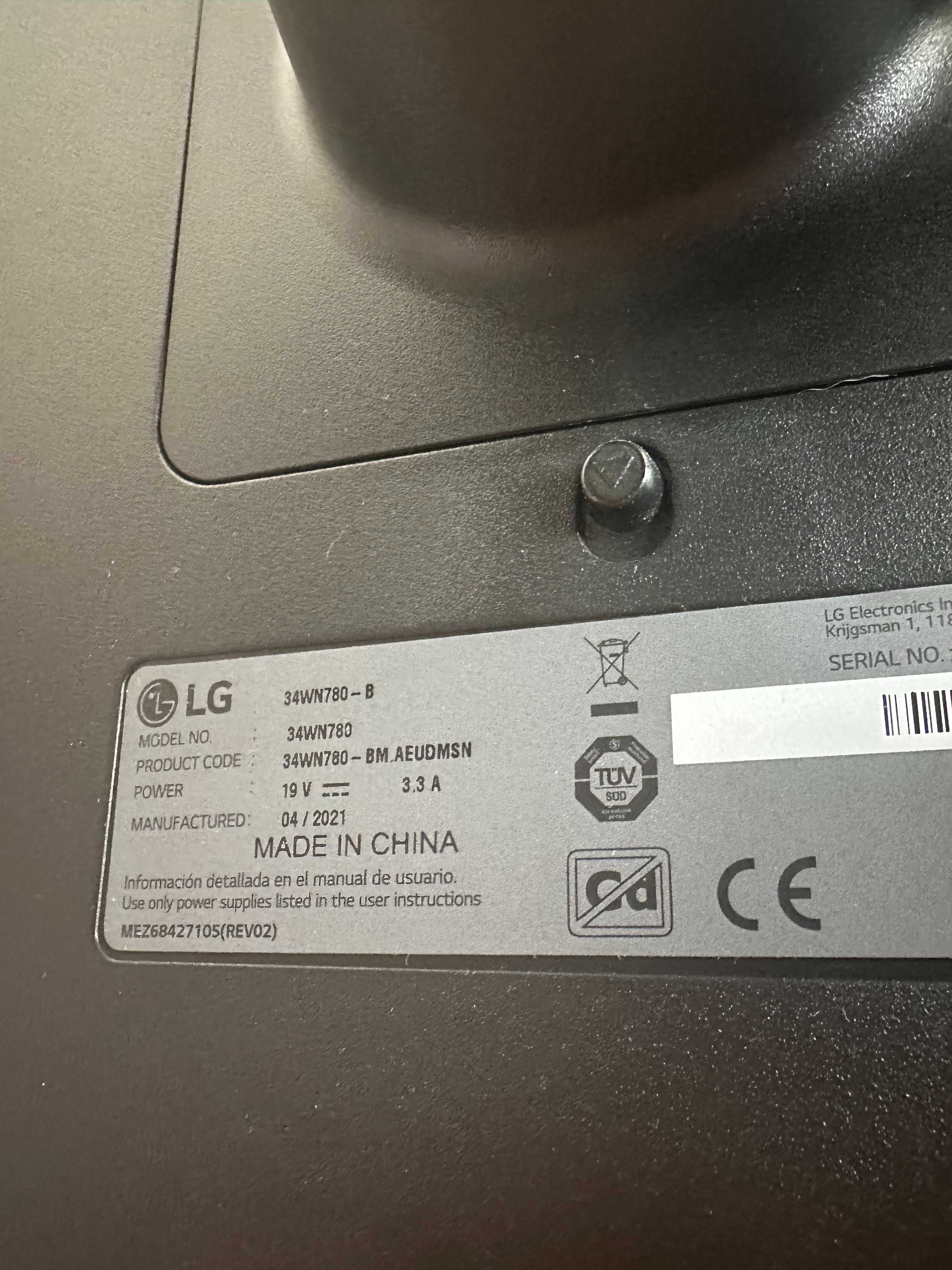 Monitor LG ERGO 34"