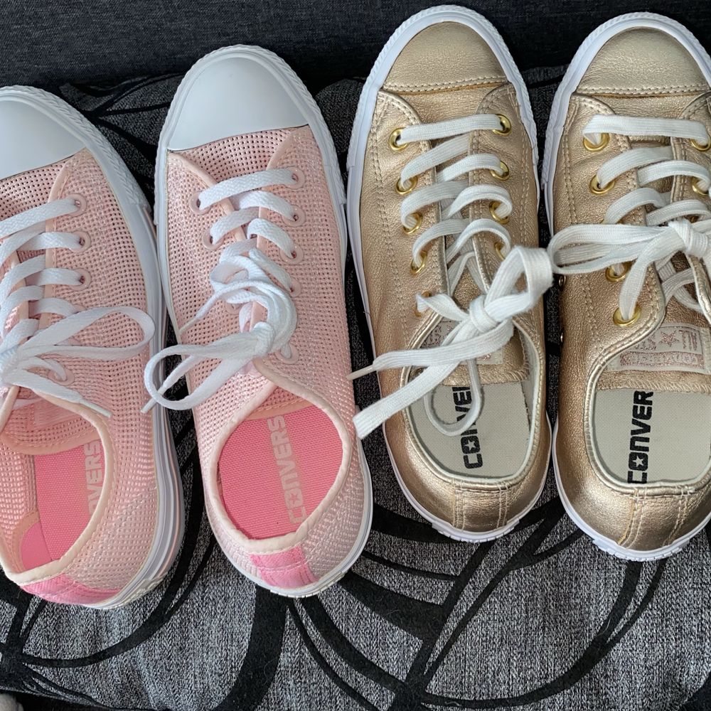 Макосини кеди Converse рожеві р-р 39 та золоті 36,5