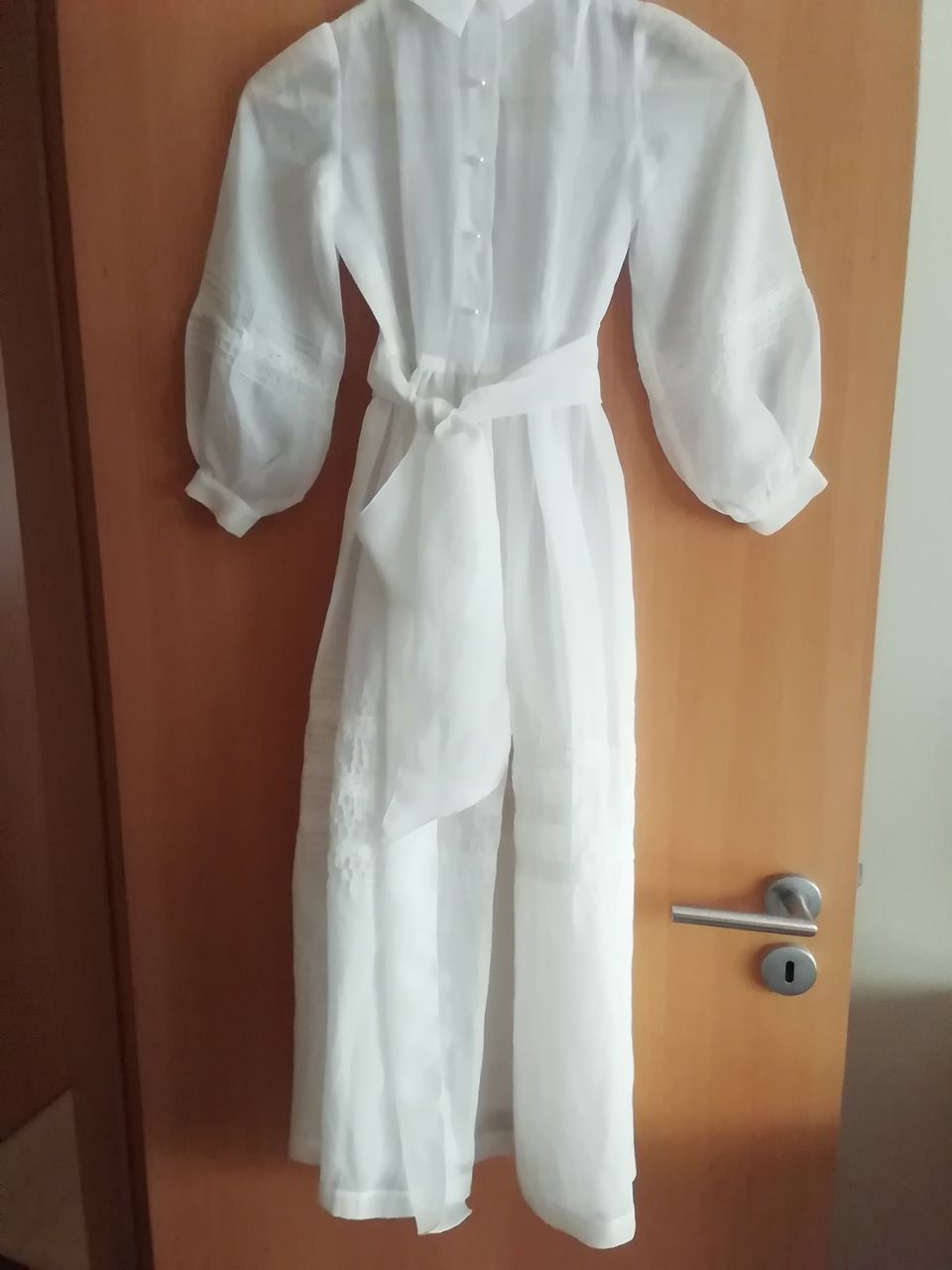 Vestido de comunhão com luvas, vintage