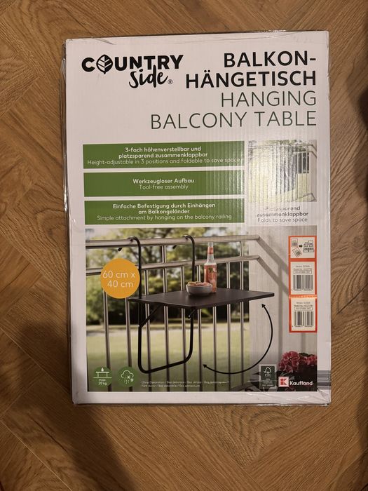 Stolik balkonowy na balustradę