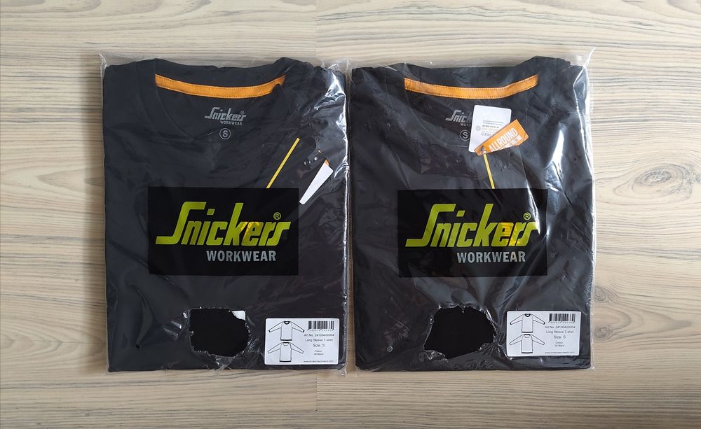 2-Pack 2410 Snickers S Long dwupak koszulek roboczych z długim rękawe