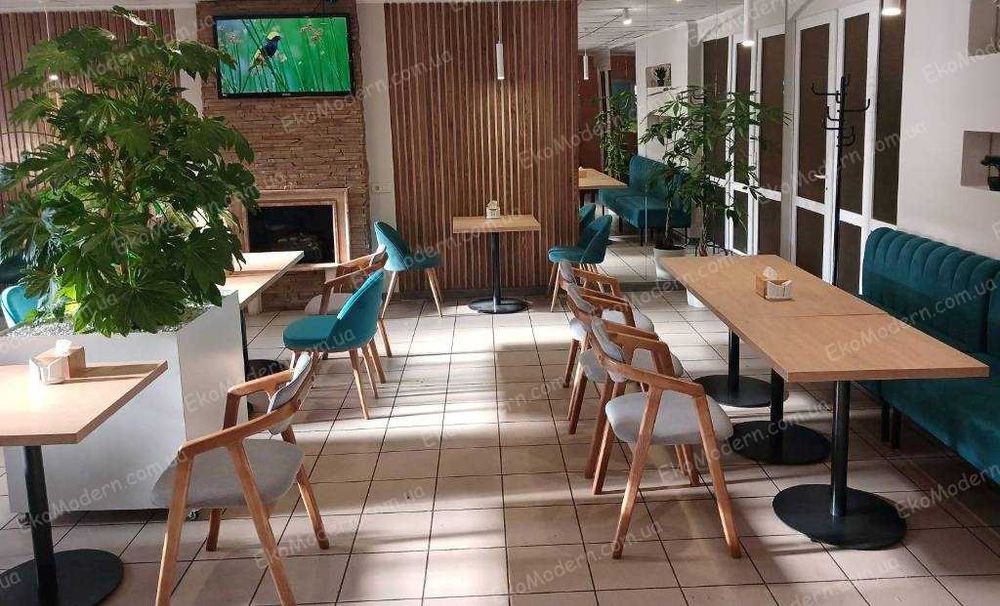 Крісло з підлокітниками із дерева ЯСЕН, ДУБ,БУК для кухні дому та кафе