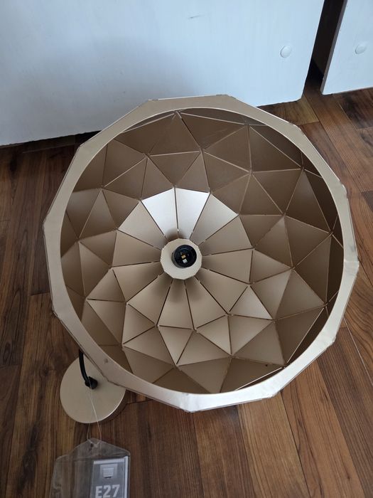 Wisząca lampa szampańskie złoto nowa