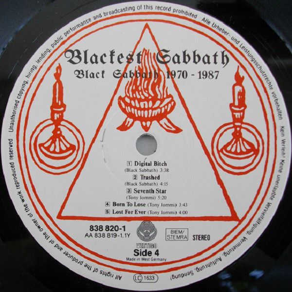 Disco Vinil - 2xLP - Black Sabbath Blackest Sabbath: Black