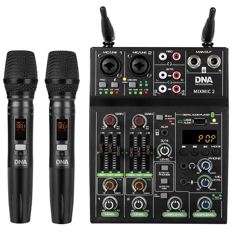DNA MIXMIC 2 mikser audio USB Bluetooth + 2x mikrofon bezprzewodowy
