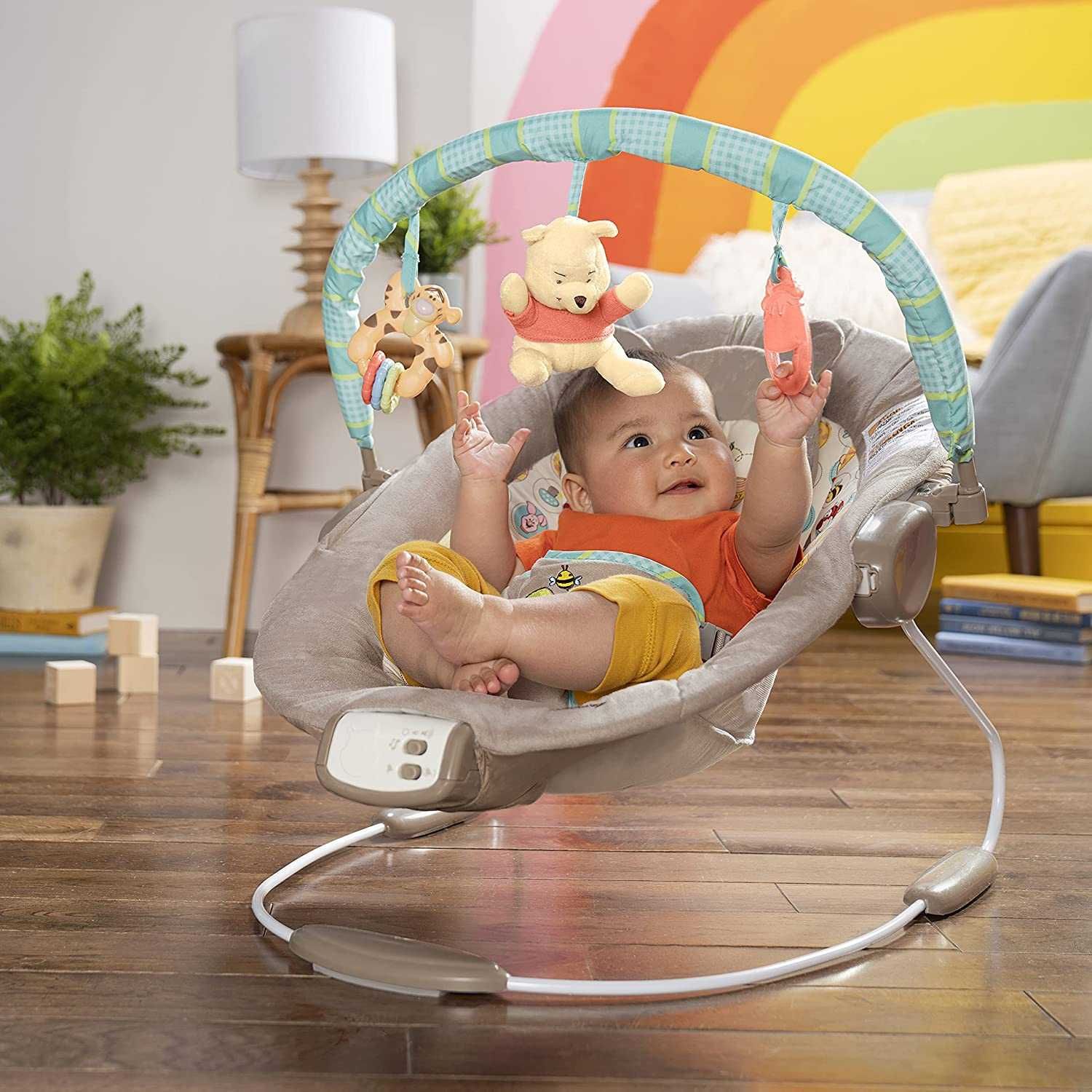 Bright Starts Disney Baby Kubuś Puchatek kołyska leżaczek z wibracjami