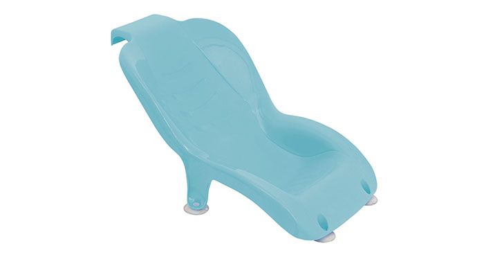Banheira Bébé com cadeira e termometro Azul Nova