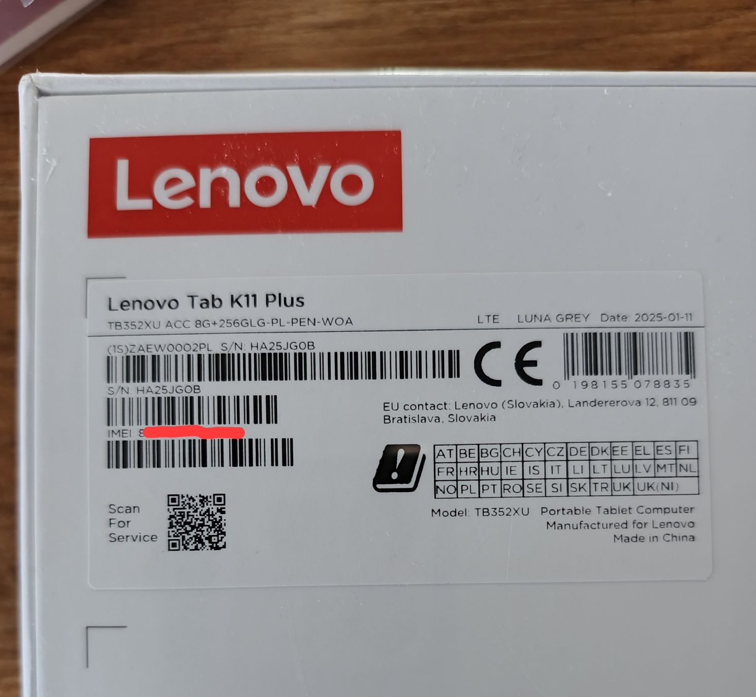 Mega zestaw: Tablet Lenovo TAB K11 Plus + 8/256 LTE+ 512GB