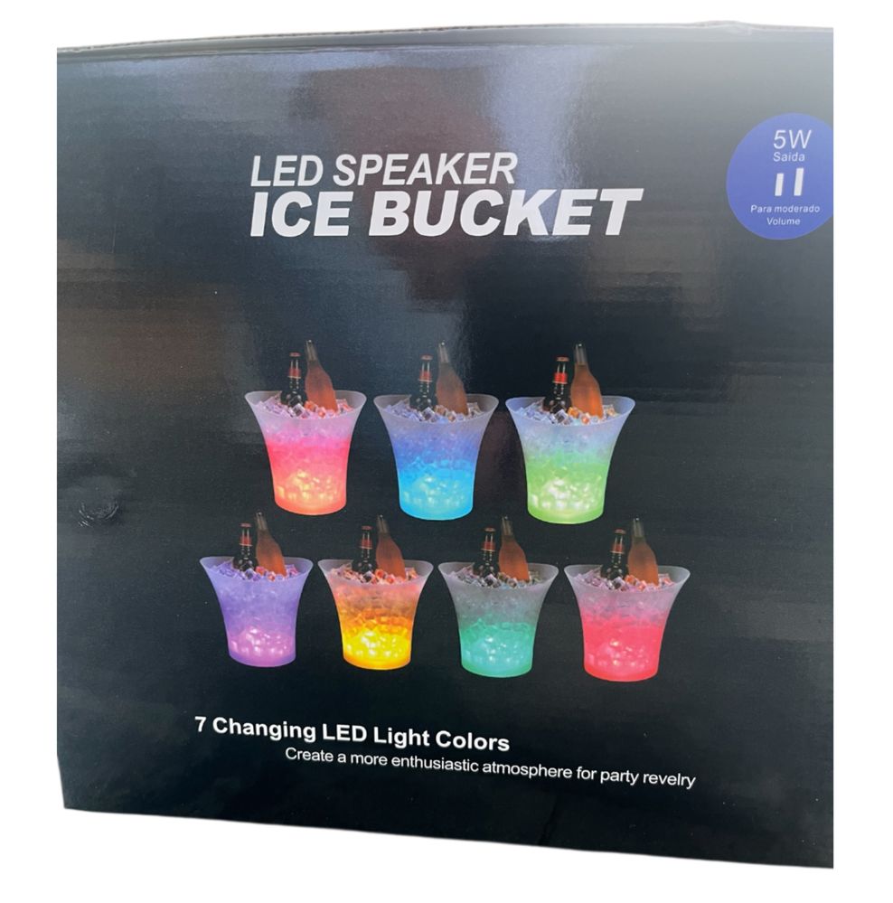 Wiaderko na lód coller pojemnik 7 lit Glosnik podswietlenie RGB
