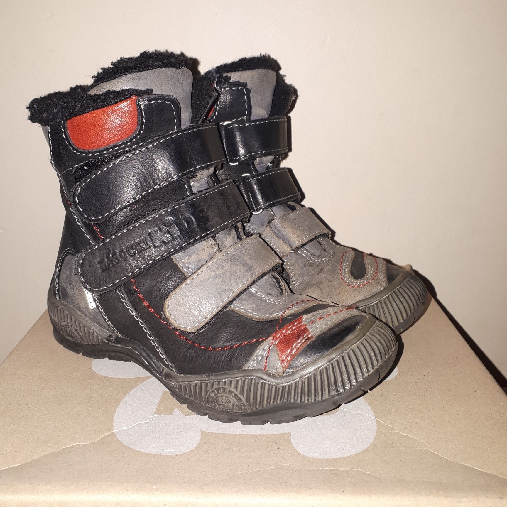Lasocki CCC skórzane czarne buty zimowe rozmiar 27 wkładka 17.5 cm
