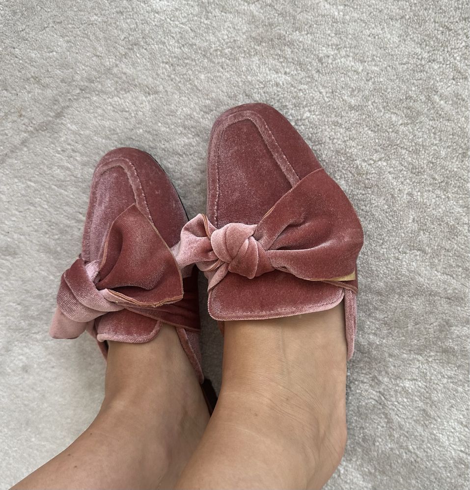 Mules Rosa Velho em veludo - stradivarius (37)