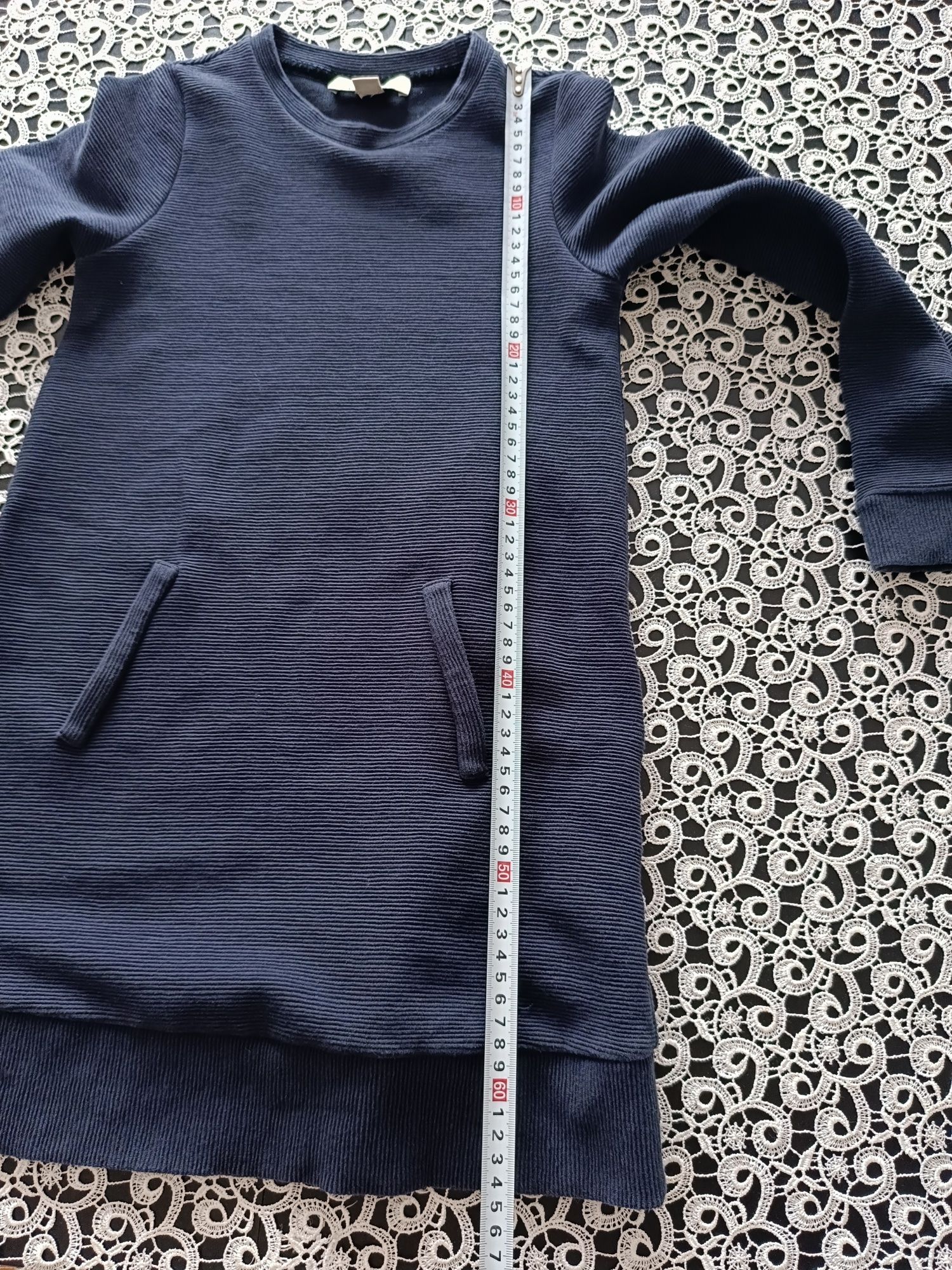 Sukienka granatowa massimo dutti 128 134