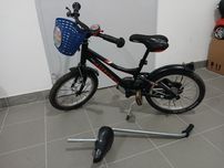 Rower dziecięcy Puky ZLX 16 cali aluminiowy czarny + drążek Puky FLH