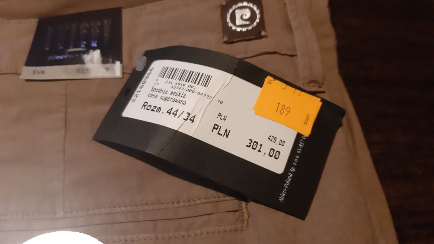 Eleganckie Spodnie męskie Pierre Cardin  XL