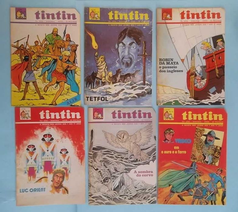 Revista semanal TINTIN - 15º Ano , lote de revistas.