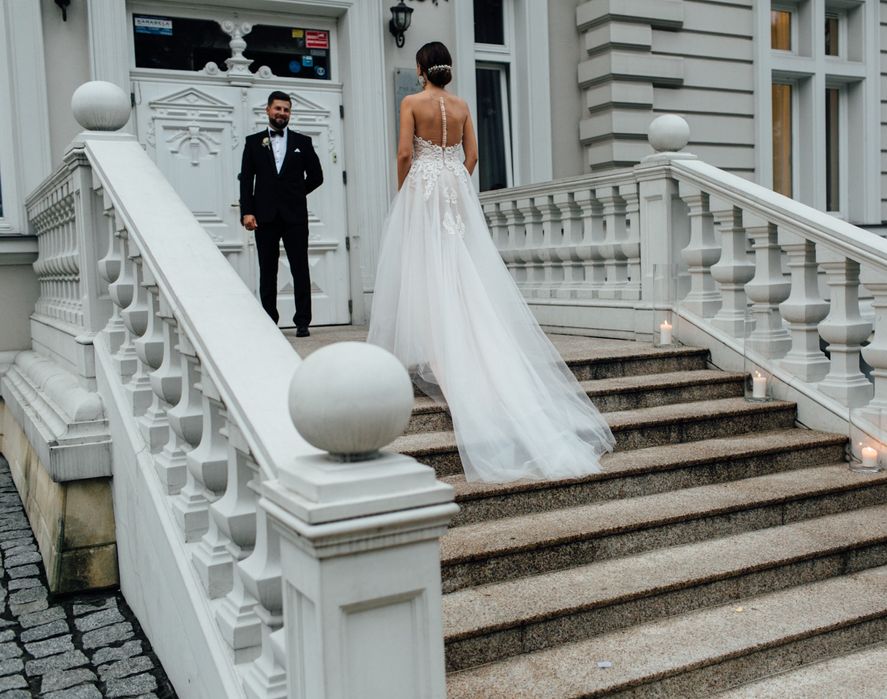 suknia ślubna 2w1 glamour