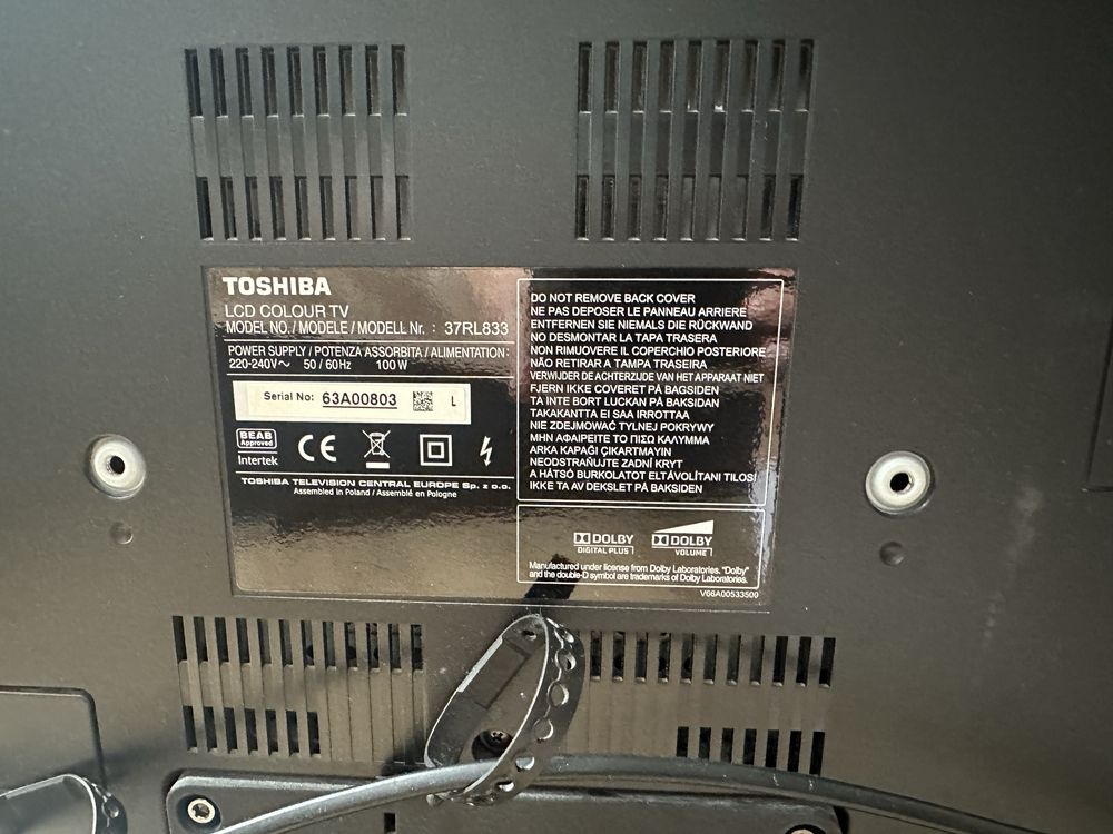 Telewizor Toshiba 37 Cali Led