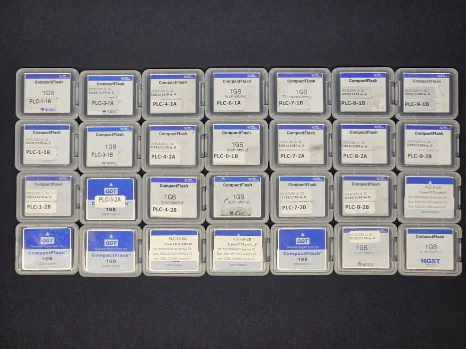 Karty CF 1GB 28 szt. Przemysłowe Testowane