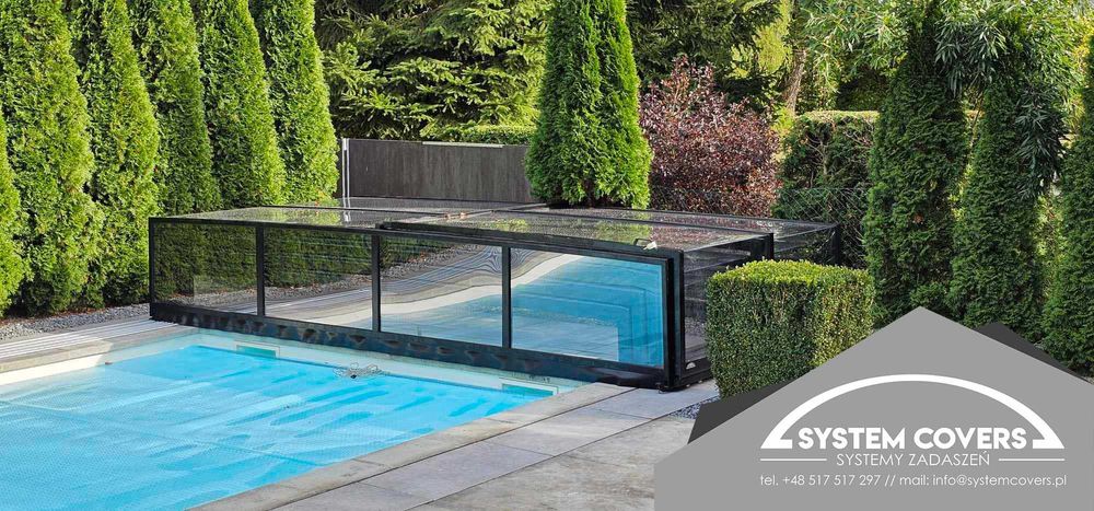 Zadaszenie basenowe, basenu, 370 x 850 x 80 cm - System Covers