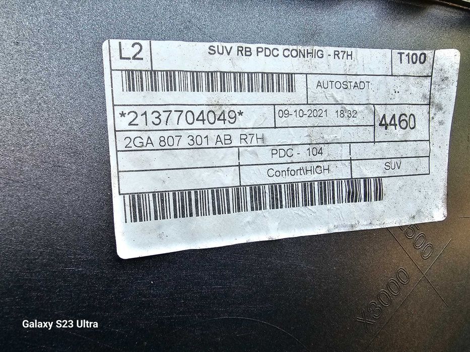 VW T-ROC 2GA zderzak tylny tył