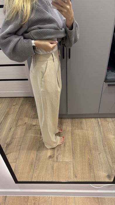 брюки палацо беж