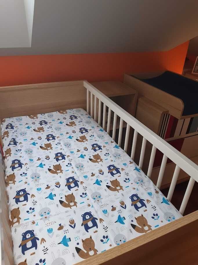 Łóżeczko, komoda i przewijak VOX Evolve 120x60 + materac gratis