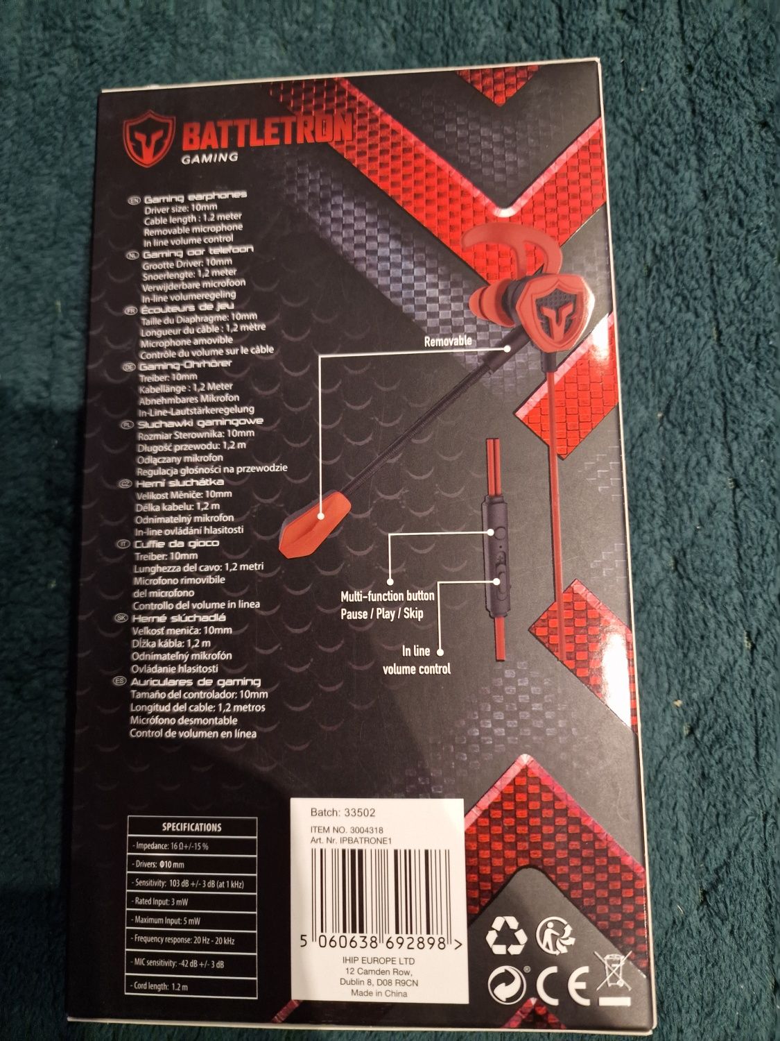 Słuchawki Gamingowe BATTLETRON mikrofon