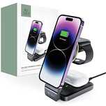 Tech-Protect Qi15W-A28/3In1 Magnetic Magsafe Wireless Charger Black
