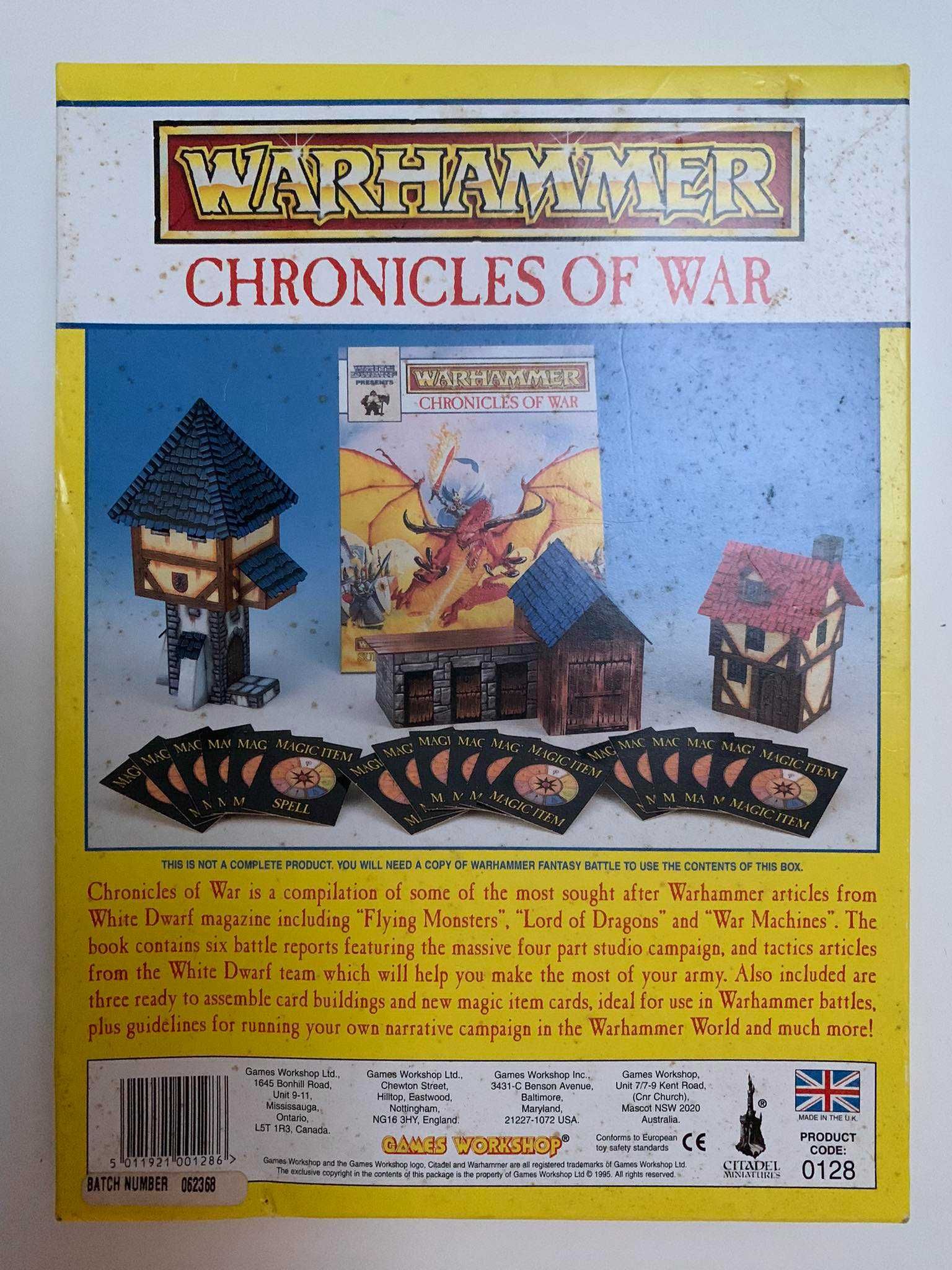 Warhammer Fantasy Battle: Chronicles of War - box, 1995 r.