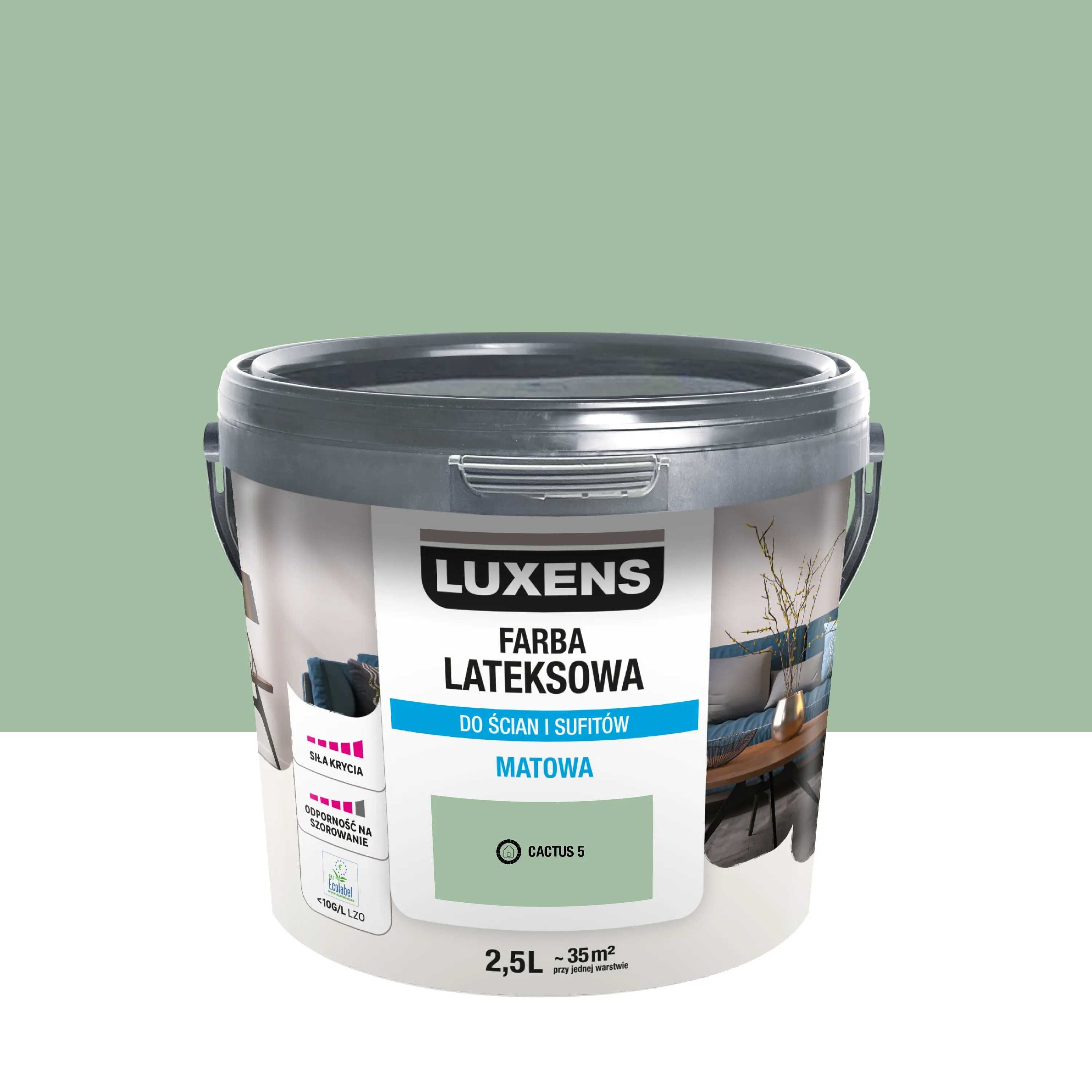 NOWA Farba lateksowa Luxens  2,5l/5l (Sage 3, Cactus 5, Sage 5 )