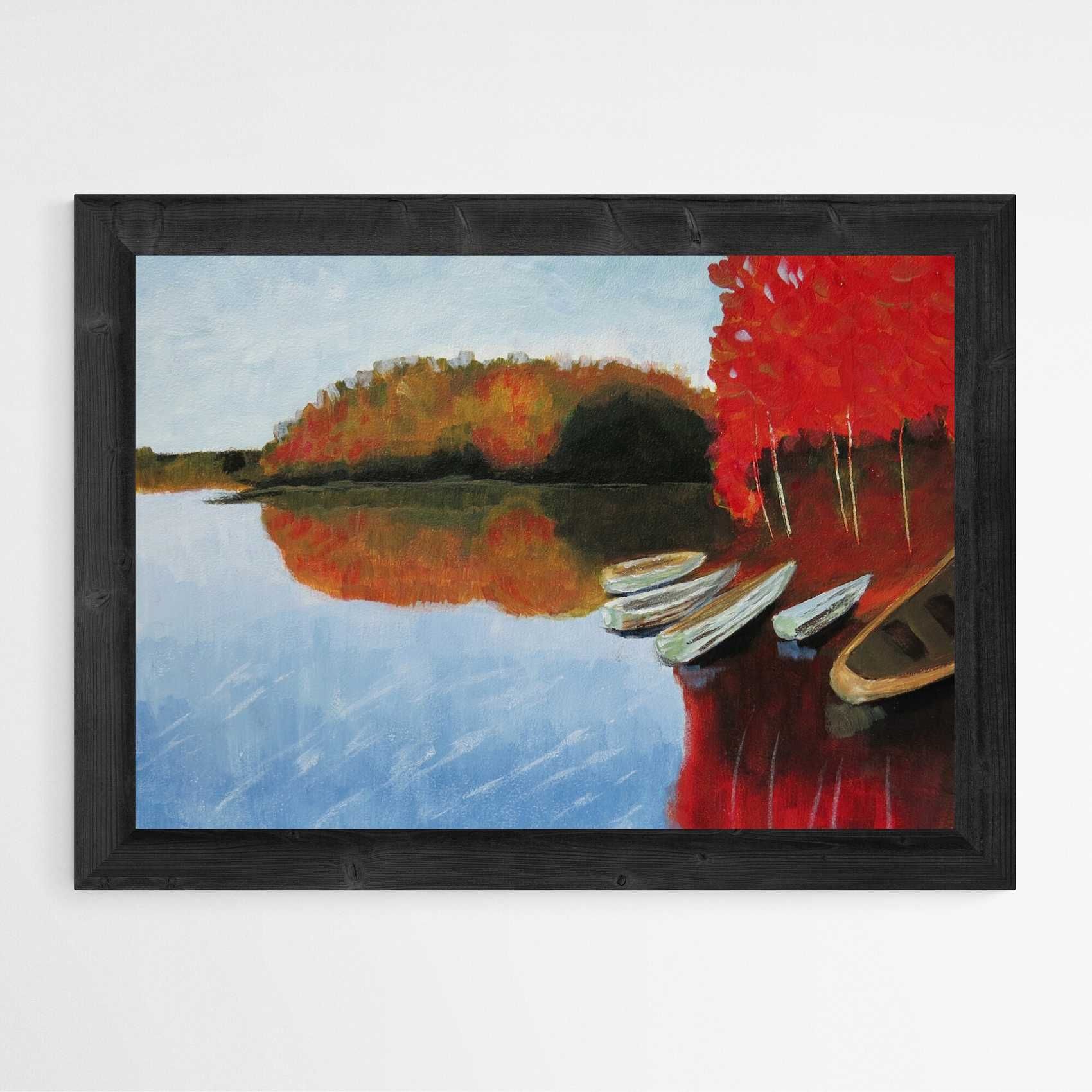 Ręcznie malowany obraz 21x30 pejzaż