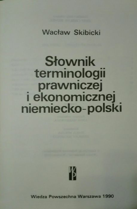 Słownik terminy prawne i ekonomiczne niemiecko polski