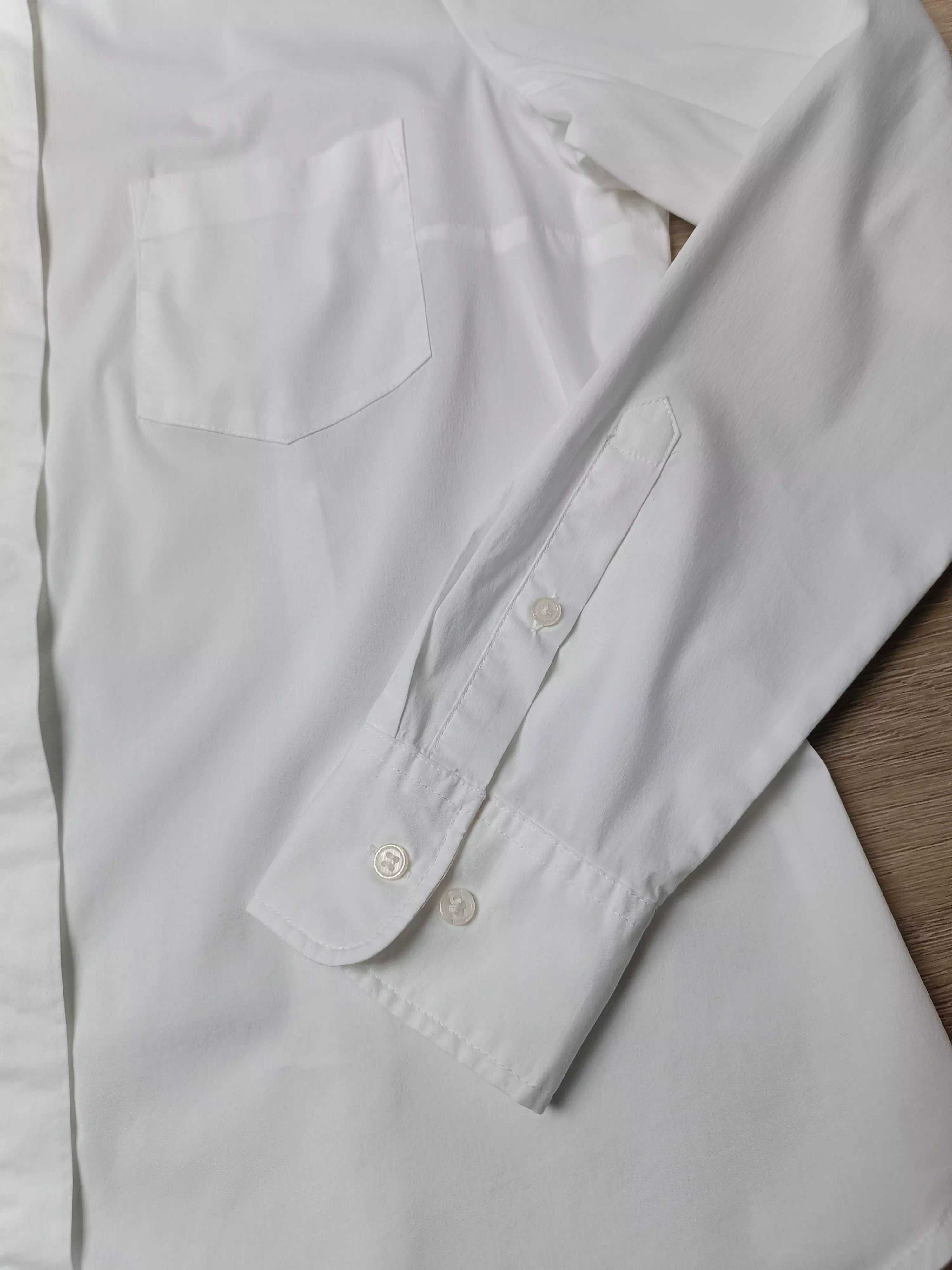 Bluzka koszulowa długi rękaw kryte guziki kołnierzyk kieszeń 'H&M' 46